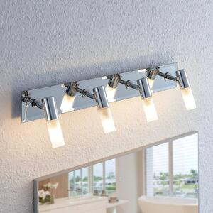 Lindby Koupelnové bodové svítidlo Zela, délka 53 cm, chrom, 4 plameny, stmívatelný, Chrom / stříbro, Koupelna, kov, Moderní