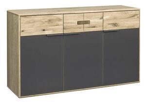 KOMODA, dub, dub bianco, 149/89/44 cm Linea Natura - Komody z masivu