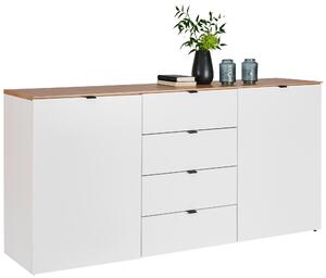 ŠIROKÁ KOMODA, bílá, dub artisan, 180/91/44 cm Hom`in - Široké komody