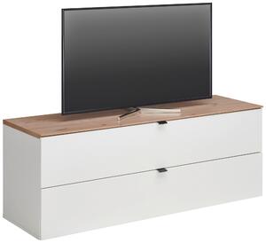 KOMODA POD TELEVIZI, bílá, dub artisan, 140/62/44 cm Hom`in - Komody bílé