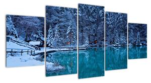 Obraz zimního jezera (150x70cm)