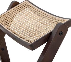 Hnědá dřevěná skládací jídelní židle Bloomingville Loupe s výpletem