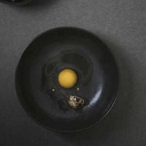 Audo CPH Tmavě hnědo šedý porcelánový dezertní talíř AUDO NEW NORM 13,5 cm