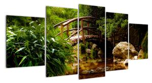 Obraz dřevěného mostu (150x70cm)
