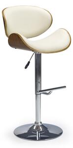 Barová židle H44, 53x93-115x48, ořech/krémová