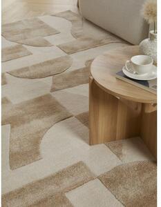 Ručně všívaný vlněný koberec s různou výškou povrchu Corin