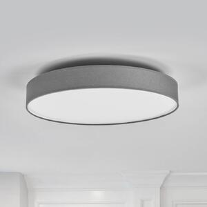 Lindby LED stropní svítidlo Saira, Ø 50 cm, šedá, textilní