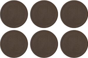 Audo CPH Set šesti tmavě hnědo šedých porcelánových talířů AUDO NEW NORM 17,5 cm