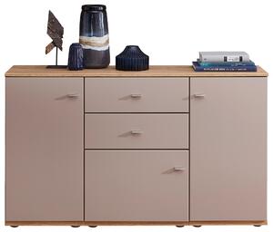 ŠIROKÁ KOMODA, šedá, barva starého dubu, 150/90/40 cm Venda - Široké komody