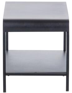 Hoorns Černý kovový odkládací stolek Rahma 60 x 37 cm
