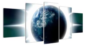 Moderní obraz zeměkoule (150x70cm)