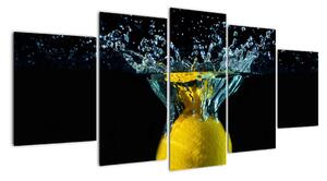 Obraz citrónu ve vodě (150x70cm)