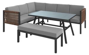 ZAHRADNÍ SEDACÍ SOUPRAVA kov, plast, sklo, textil Ambia Garden