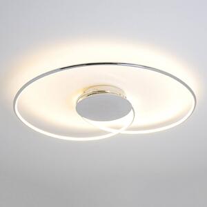 Lindby LED stropní svítidlo Joline, Ø 74 cm, chromová barva, kov