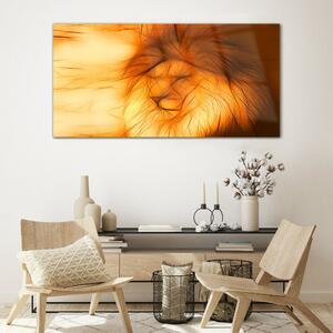 Obraz na skle Obraz na skle Abstraktní zvířecí kočka lva