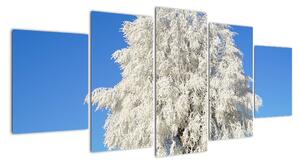 Zasněžený strom - obraz (150x70cm)