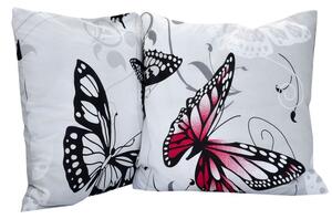 Stanex Povlak na polštářek bavlněný Motýl bílý (LS186) - 40 x 40 cm