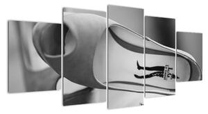 Dívčí střevíčky - černobílý obraz (150x70cm)