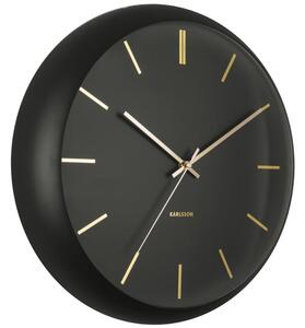 Present time Černo-zlaté nástěnné hodiny Belene Ø 40 cm