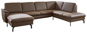 SEDACÍ SOUPRAVA, kůže, hnědá Beldomo Premium - Sedací soupravy