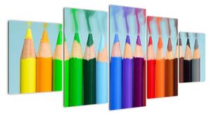 Obraz barevných pastelek (150x70cm)