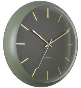 Present time Zeleno-zlaté nástěnné hodiny Belene Ø 40 cm