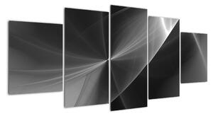 Černobílý abstraktní obraz (150x70cm)