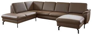SEDACÍ SOUPRAVA, kůže, hnědá Beldomo Premium - Sedací soupravy