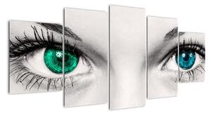 Obraz - detail zelených očí (150x70cm)