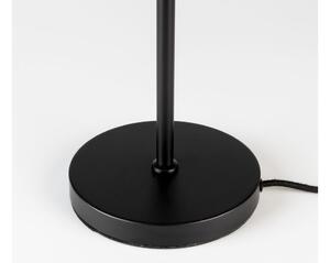 White Label Kouřově černá skleněná stolní lampa WLL MONICA 61 cm