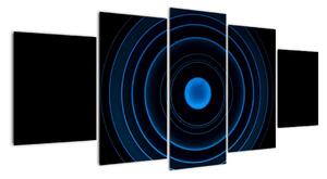 Modré kruhy - obraz (150x70cm)
