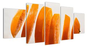 Moderní obraz - dílky pomeranče (150x70cm)