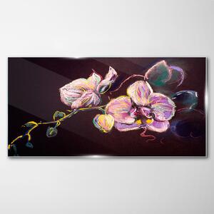 Obraz na skle Obraz na skle Abstrakce květiny listy