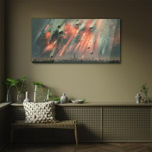 Obraz na skle Obraz na skle Meteora Město noční obloha