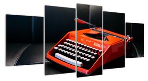 Obraz červeného psacího stroje (150x70cm)
