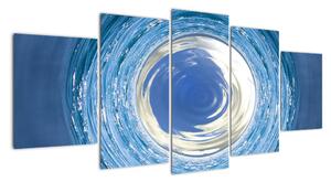 Moderní obraz - modrá abstrakce (150x70cm)