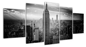 Černobílý obraz města - New York (150x70cm)