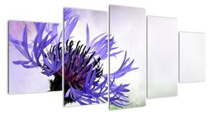 Obraz fialového květu (150x70cm)