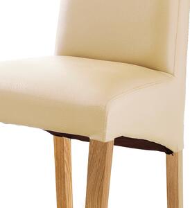Jídelní židle FOXI III dub olejovaný/textilní kůže béžová