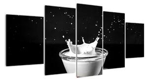 Obraz misky s mlékem (150x70cm)