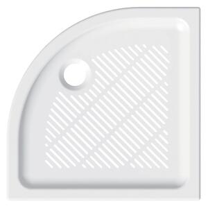 Mereo, Čtvrtkruhová sprchová vanička, R550, keramická, MER-CV04X Varianta: Čtvrtkruhová sprchová vanička, 80x80x6,5 cm, R550, keramická