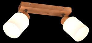 Trio R81112030 nástěnné svítidlo Assam 2x25W | E14 - dřevo, bílá