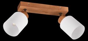 Trio R81112030 nástěnné svítidlo Assam 2x25W | E14 - dřevo, bílá
