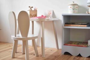 Dětská sestava - dřevěný dětský stůl + 1 židlička zajíček - různé barvy (Set dřevěný stůl + židle)