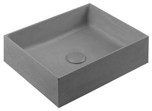 Sapho FORMIGO betonové umyvadlo na desku, 47,5x36,5 cm, šedá