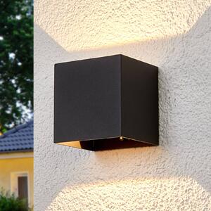 Venkovní nástěnné svítidlo Lucande LED Evie, 11 cm, antracit, nahoru/dolů