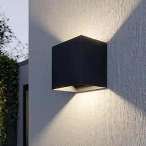 Venkovní nástěnné svítidlo Lucande LED Evie, 14 cm, antracit, nahoru/dolů