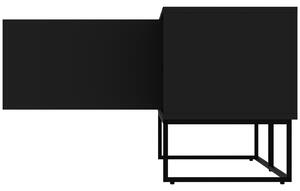 Matně černý lakovaný TV stolek Tenzo Lipp 176,5 x 43 cm
