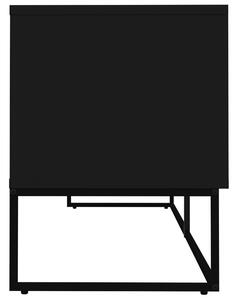 Matně černý lakovaný TV stolek Tenzo Lipp 176,5 x 43 cm