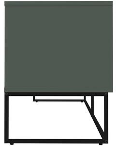 Matně zelený lakovaný TV stolek Tenzo Lipp 176,5 x 43 cm